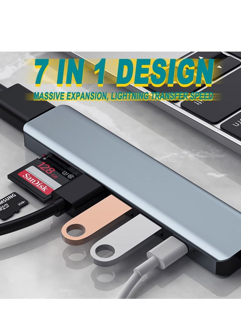 ELTRAZONE محول متعدد المنافذ USB C 7 في 1 لجهاز Macbook Pro/Air والأجهزة المدعومة من Type C - Image 2