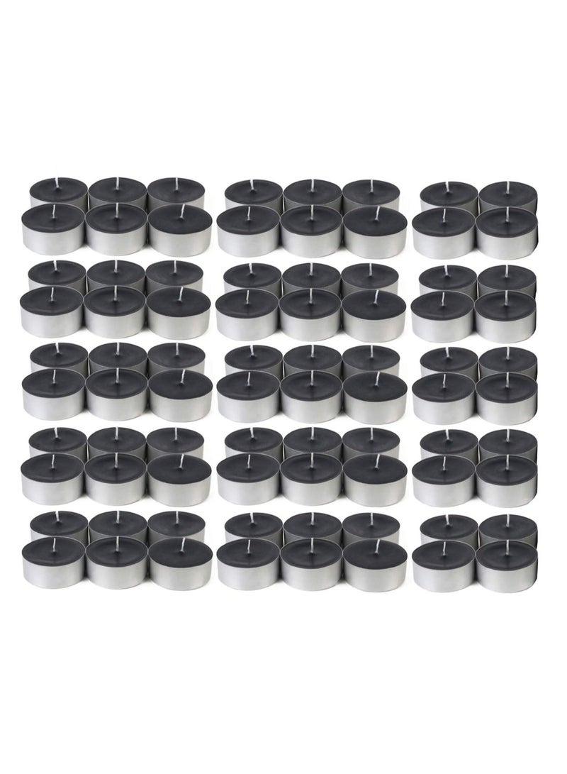 Atorakushon Smokeless Scented 80 Black Tealight t-lite Floating Candle Decorate Diwali Party - Image 1