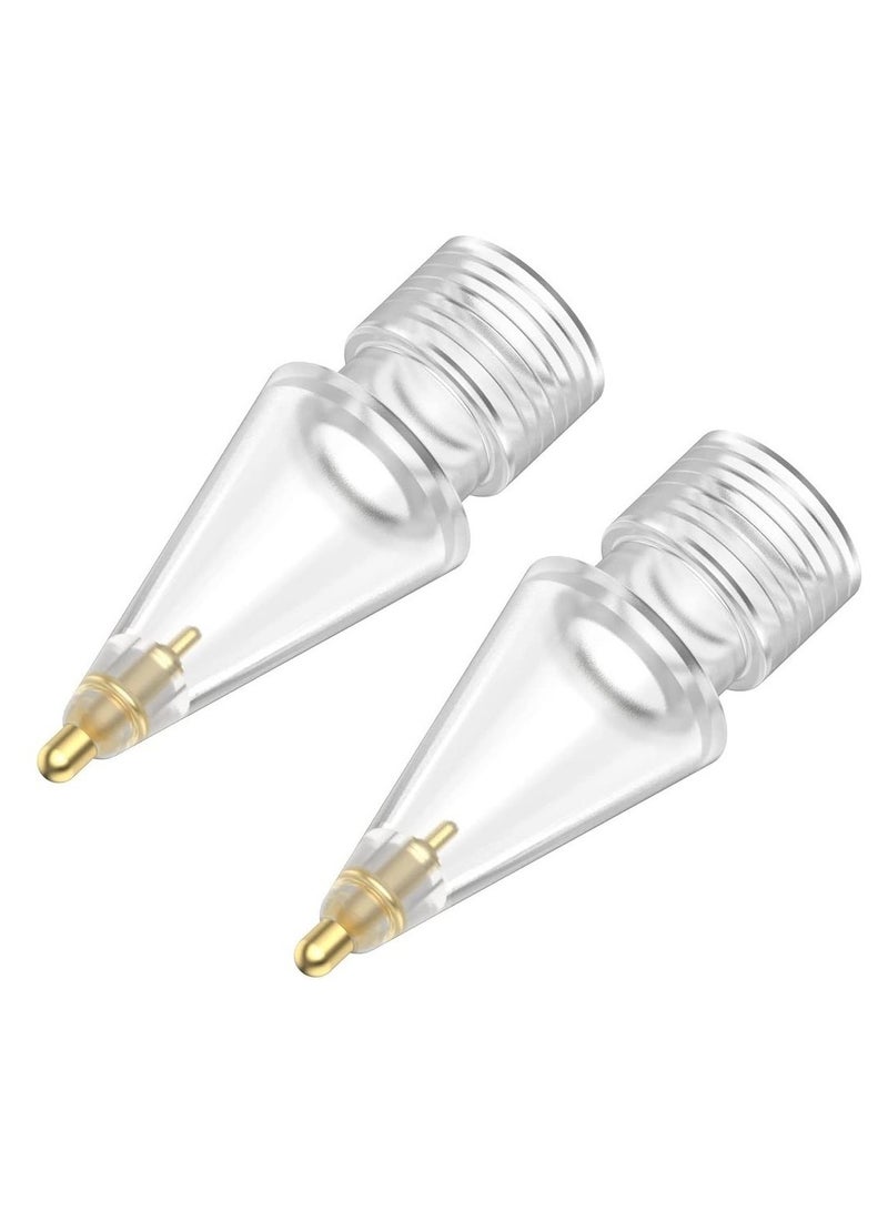Replacement Tips For Apple Pencil 2 Pack Compatible With Apple Pencil 2nd Gen And 1st Gen No Wear Out Fine Point Precise Control Pen Like Nibs For Apple Pencil (Clear 1 8mm) - Image 1