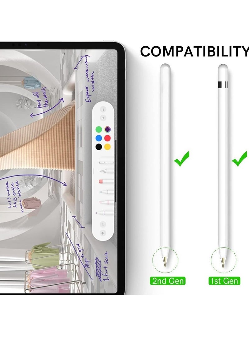 Replacement Tips For Apple Pencil 2 Pack Compatible With Apple Pencil 2nd Gen And 1st Gen No Wear Out Fine Point Precise Control Pen Like Nibs For Apple Pencil (Clear 1 8mm) - Image 4