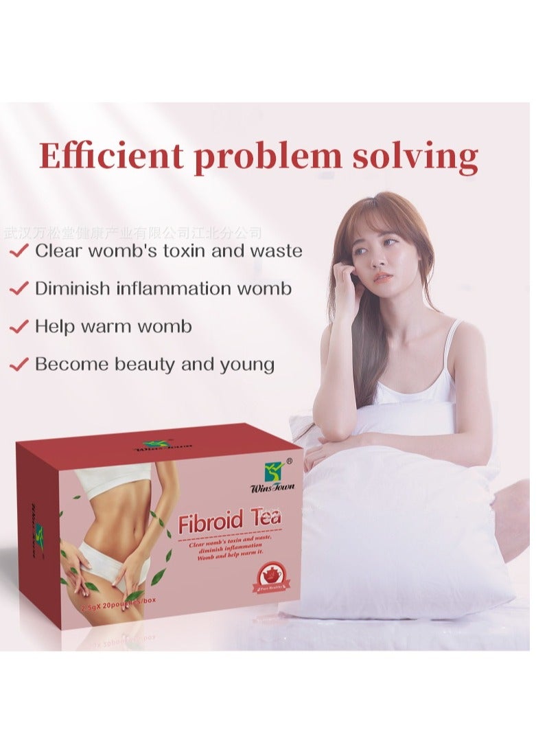 Wins Town Fibroid Teabags Healthcare Fertility Tea, Regulating Hormones Detox,Replenishing Qi And Blood 20 Pouches  - Image 3