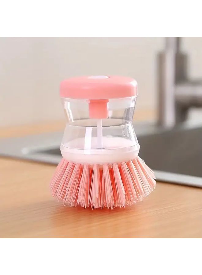 Purple Kitchen Cleaning Brush with Ergonomic Handle Soft Bristles for Dishes Pots Home Restaurant Outdoor Use Portable Easy to Store - Image 1
