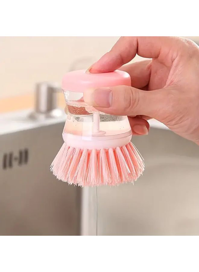 Purple Kitchen Cleaning Brush with Ergonomic Handle Soft Bristles for Dishes Pots Home Restaurant Outdoor Use Portable Easy to Store - Image 2