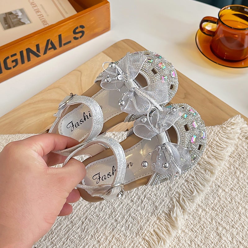 Girls'' Shoes Children''s Princess Closed-Toe Sandals 2026 New Summer Style Crystal Baby Girl Fashionable Soft Sole - Image 2