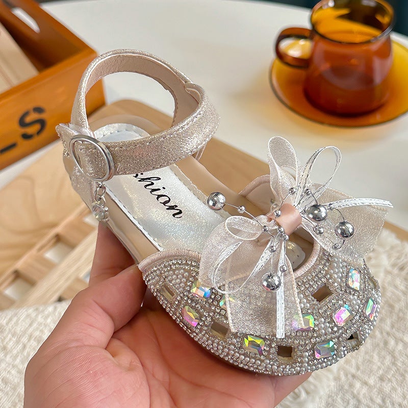 Girls'' Shoes Children''s Princess Closed-Toe Sandals 2026 New Summer Style Crystal Baby Girl Fashionable Soft Sole - Image 4