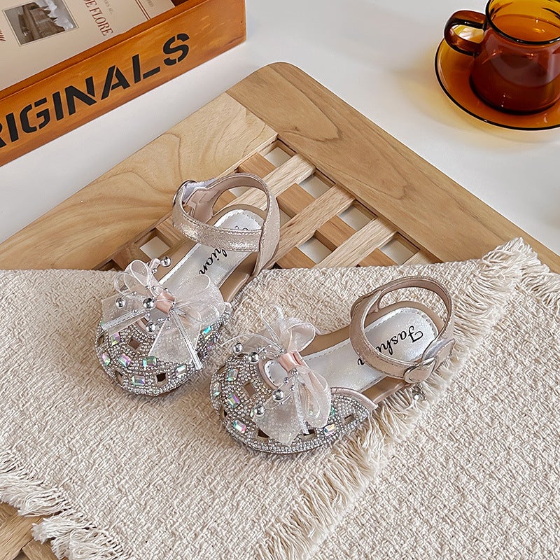 Girls'' Shoes Children''s Princess Closed-Toe Sandals 2026 New Summer Style Crystal Baby Girl Fashionable Soft Sole - Image 3