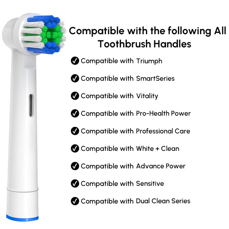 genkent Replacement Toothbrush Heads Compatible with Oral B Braun, 12 Pcs Professional Electric Toothbrush Brush Heads Compatible with Oral B Replacement Heads Refill 7000/Pro 1000/9600/500/3000 - Image 2
