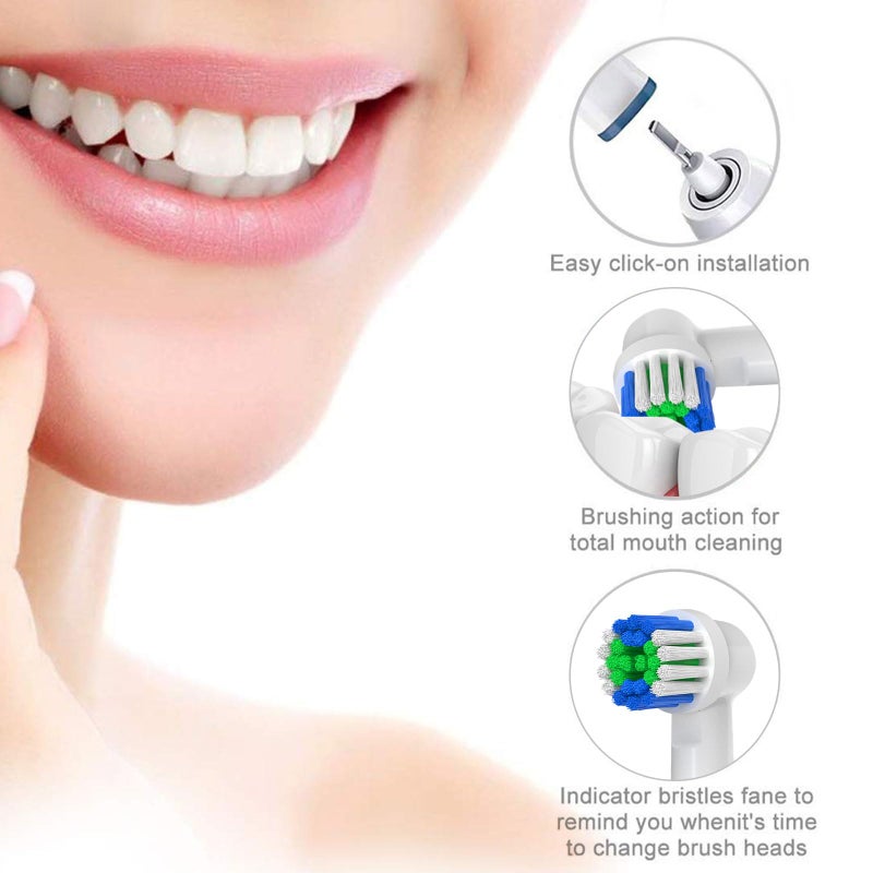 genkent Replacement Toothbrush Heads Compatible with Oral B Braun, 12 Pcs Professional Electric Toothbrush Brush Heads Compatible with Oral B Replacement Heads Refill 7000/Pro 1000/9600/500/3000 - Image 4