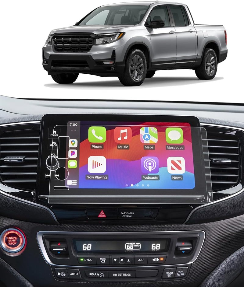 2024-2026 Ridgeline Matte Anti-Glare Screen Protector - For Honda Ridgeline (Sport/RTL/TrailSport/Black Edition) 9 Inch Touchscreen, 2025 2026 Ridgeline 9H Tempered Glass Anti-Fingerprints Scratch Cover - Image 1