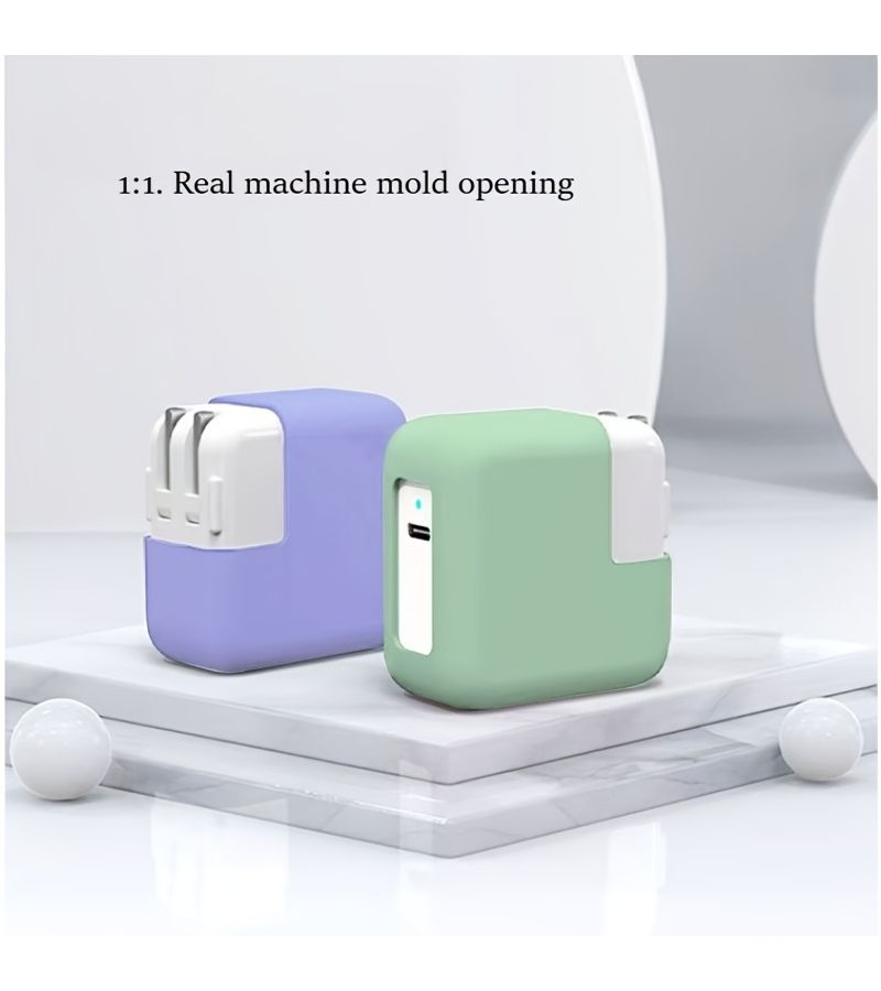 Pink Shockproof Protective Case For 30W 45W MacBook Charger Anti Drop Dustproof - Image 5