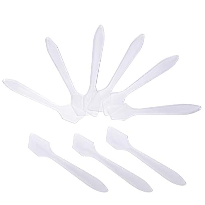 Senkary 200 Pack Small Cosmetic Spatulas 3.2 Inch Mini Makeup Spatula Disposable Plastic Facial Skincare Face Mask Spatula (Translucent) - Image 1