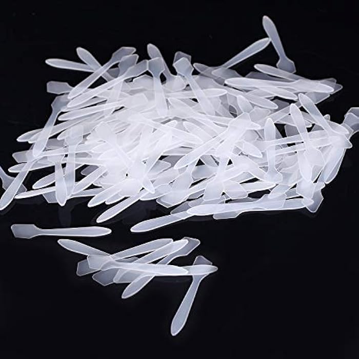 Senkary 200 Pack Small Cosmetic Spatulas 3.2 Inch Mini Makeup Spatula Disposable Plastic Facial Skincare Face Mask Spatula (Translucent) - Image 5