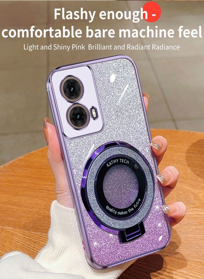 روكاوات مناسبة لهاتف موتورولا موتو G85 5G بحامل لامع مطلي بالكهرباء - Image 2