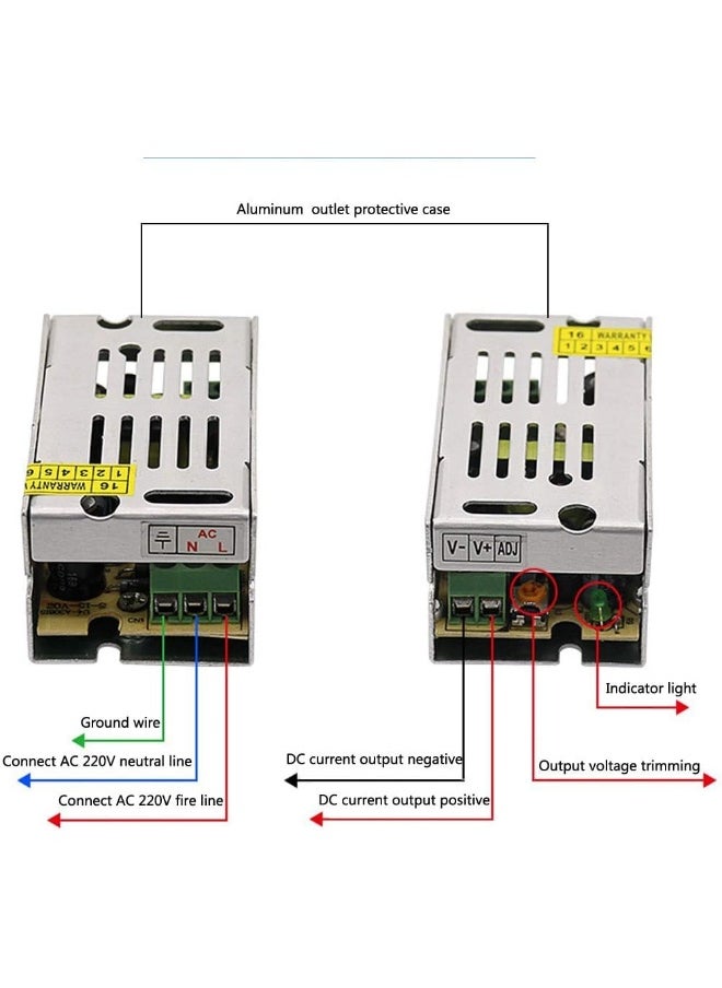 melfi Power Supply Ac/Dc Led Driver Reliable Power Supply For Led Lighting Systems Perfect For Commercial Residential And Industrial Applications 5V 2A  - Image 3