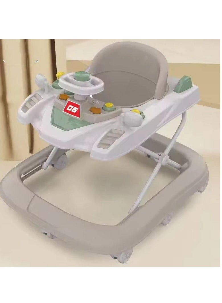 MULHEM Newborn Baby Walker: 8-Wheel Ride-On Toy Made of Plastic