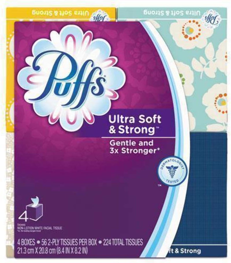 Puffs Ultra Soft  Strong Tissues White 224 Count Pack of 1 3700035295 - Image 2