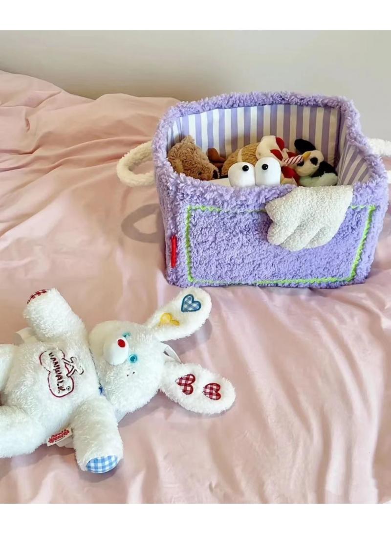 XiuWoo 1 Pcs Creative Little Monster Toys Snack Sorting Storage Basket Storage Box Purple - Image 4