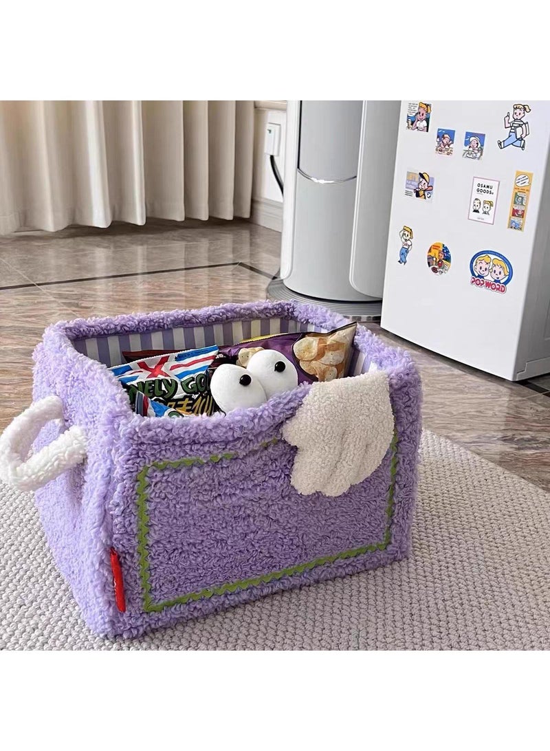 XiuWoo 1 Pcs Creative Little Monster Toys Snack Sorting Storage Basket Storage Box Purple - Image 1