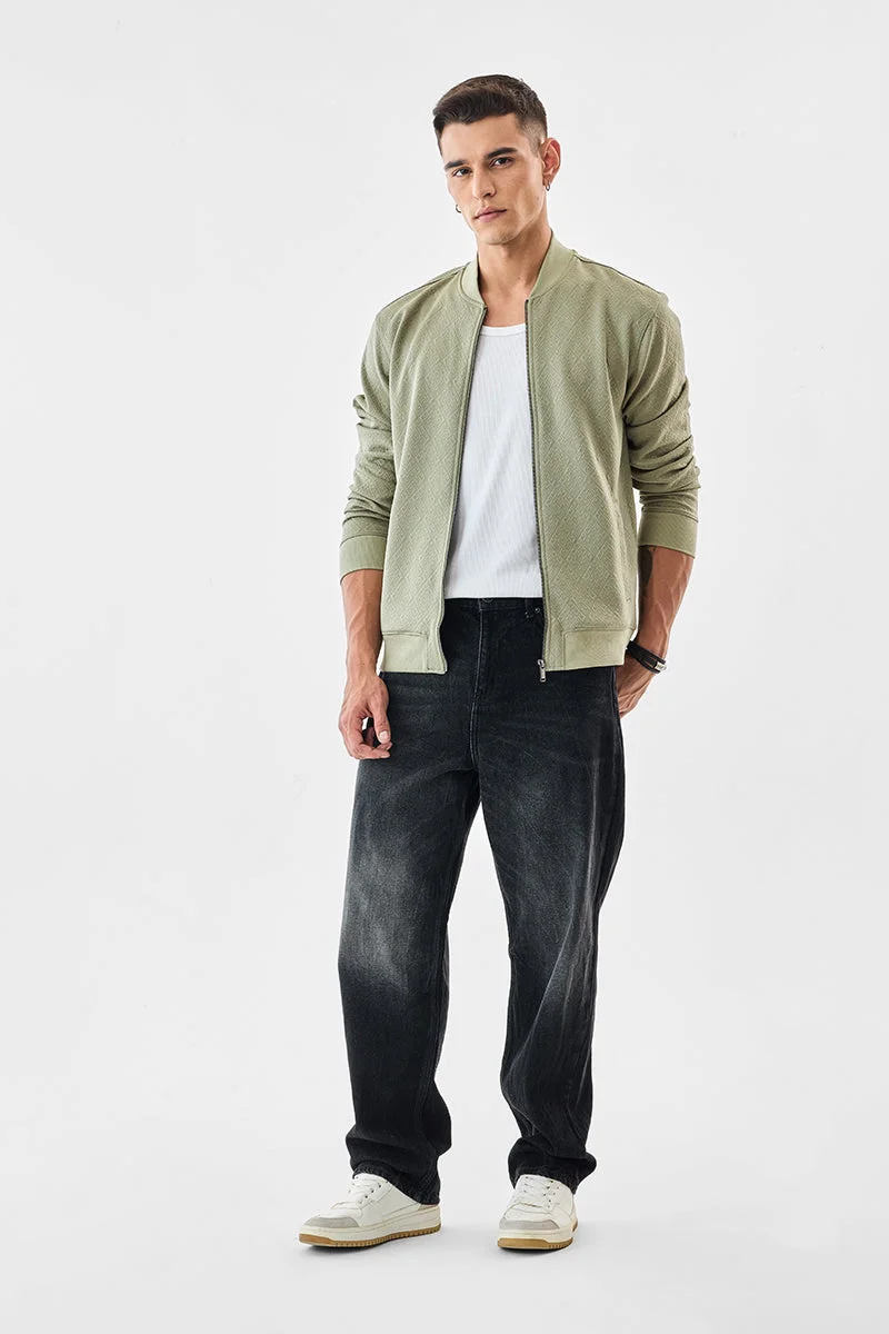 SNITCH Slim Fit Knitted Zipper Jacket