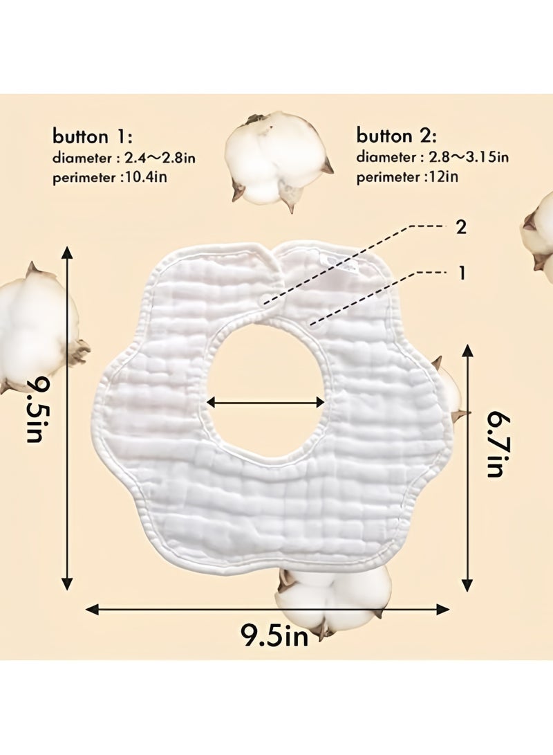 Mr. Penda 6 Pack Bibs Muslin, Baby Drool Bibs Lap shoulder Drool Cloths Adjustable Multi Use Scarf Bibs 8 Layer 100% Organic, Cotton With Super Absorbent Soft Drooling Bibs, Breathable for Boys Girls - Image 2