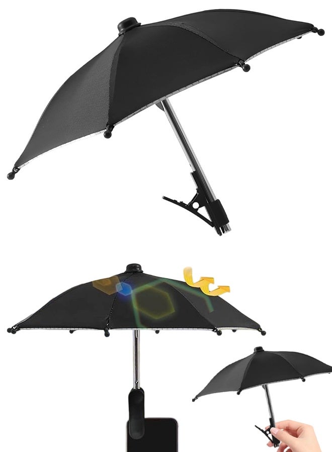 Universal Phone Sun Shade Clip, Anti Glare Smartphone Screen Shield For Outdoor Use, Mini Umbrella Sun Visor Cover For Cell Phone, Adjustable Clip-On Phone Accessories - Image 1