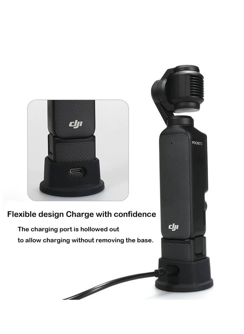 KASTWAVE Silicone Non-Slip Desktop Mount for DJI Osmo Pocket 3, Osmo Pocket 3 Accessories (Silicone Black), Lightweight and Compact  - Image 5