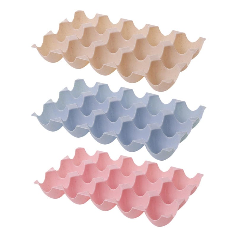3pcs Stackable 15 Grid Egg Storage Box Set Fridge Freezer Organizer Holder for Home - Image 2