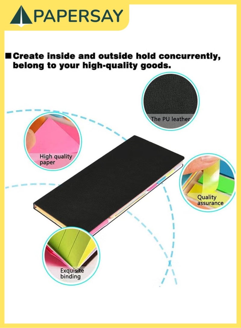 PAPERSAY 410-Piece Sticky Note System: Colorful Divider Tabs + Self-Stick Pads + Bookmark index Perfect for Organizing Planners, Textbooks, or Office Documents with Effortless Repositioning.  - Image 2