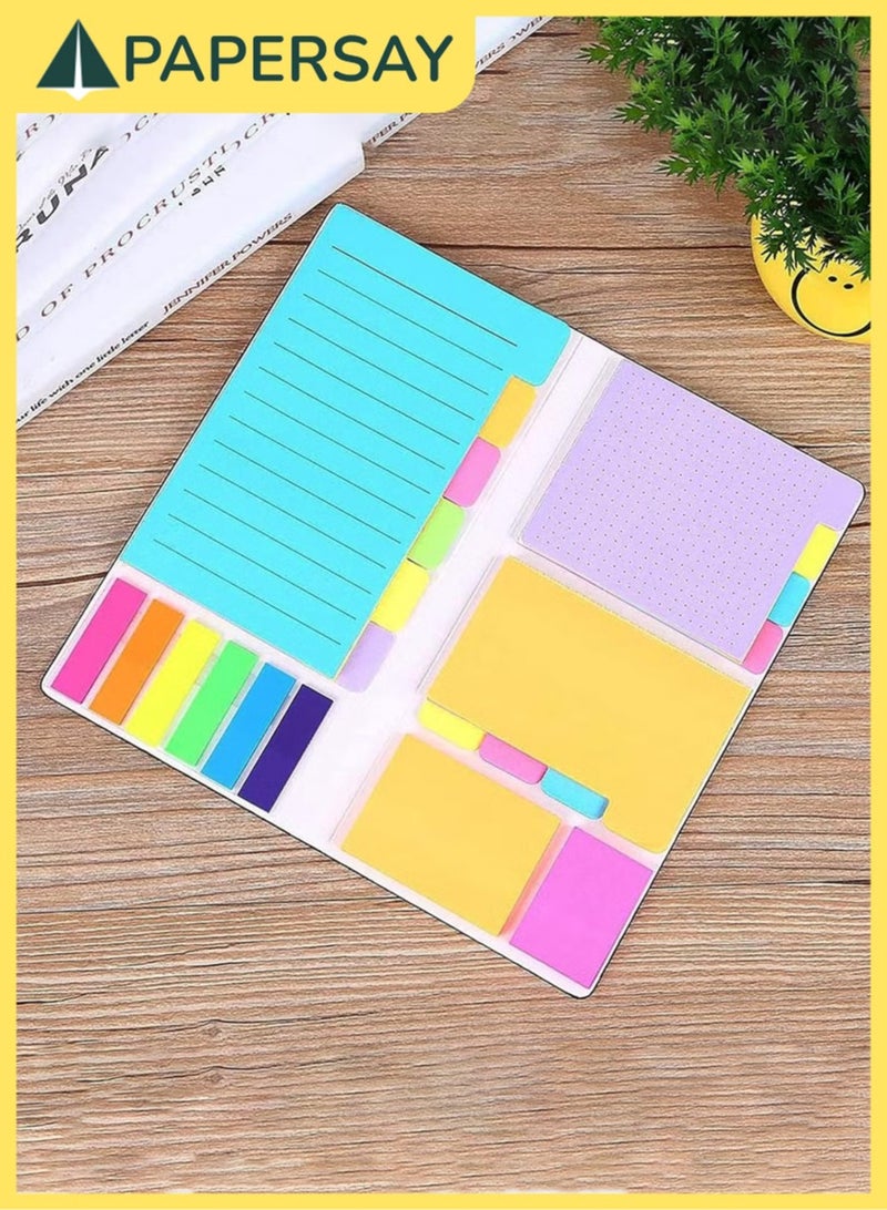 PAPERSAY 410-Piece Sticky Note System: Colorful Divider Tabs + Self-Stick Pads + Bookmark index Perfect for Organizing Planners, Textbooks, or Office Documents with Effortless Repositioning.  - Image 3