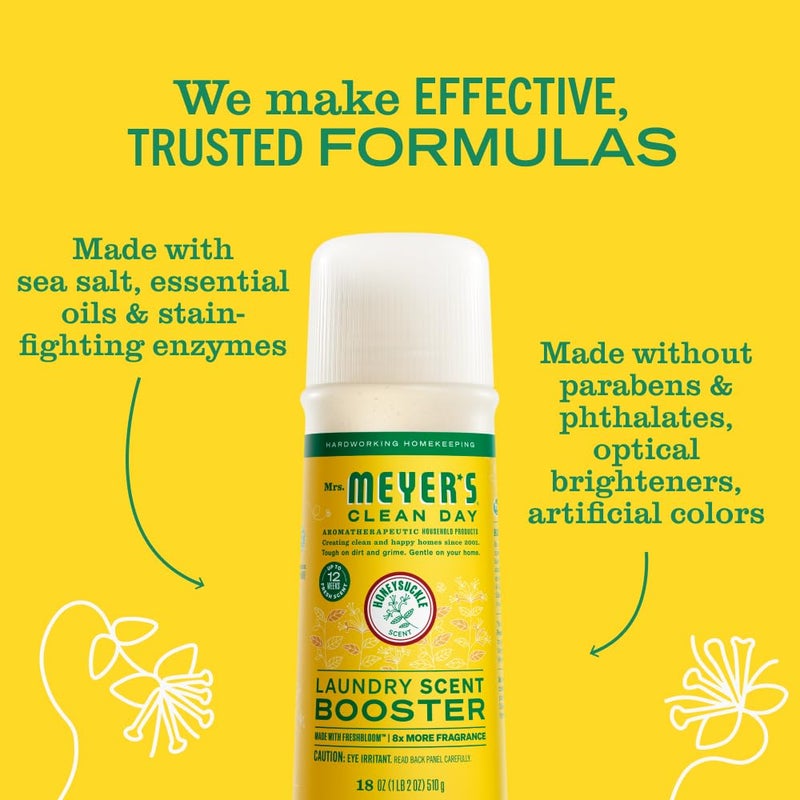 Mrs. Meyer's Clean Day Laundry Scent Boosters, Honeysuckle Scent, 18oz - Image 3