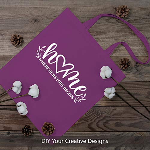 TOPDesign 24-Pack Economical 16"x15" Purple Cotton Tote Bag, Lightweight Medium Reusable Grocery Shopping Cloth Bags, Suitable for DIY, Advertising, Promotion, Gift, Activity - Image 3