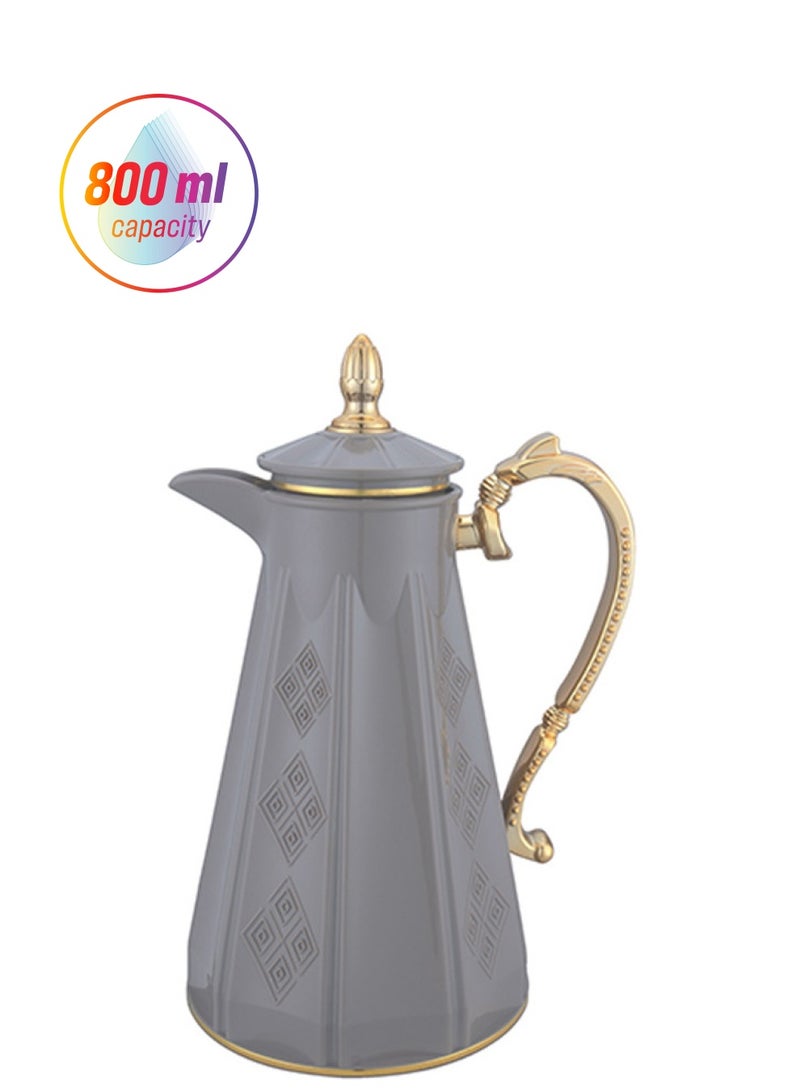 GAZELLA Plastic Tea & Coffee Flask 800 Milliliter Grey