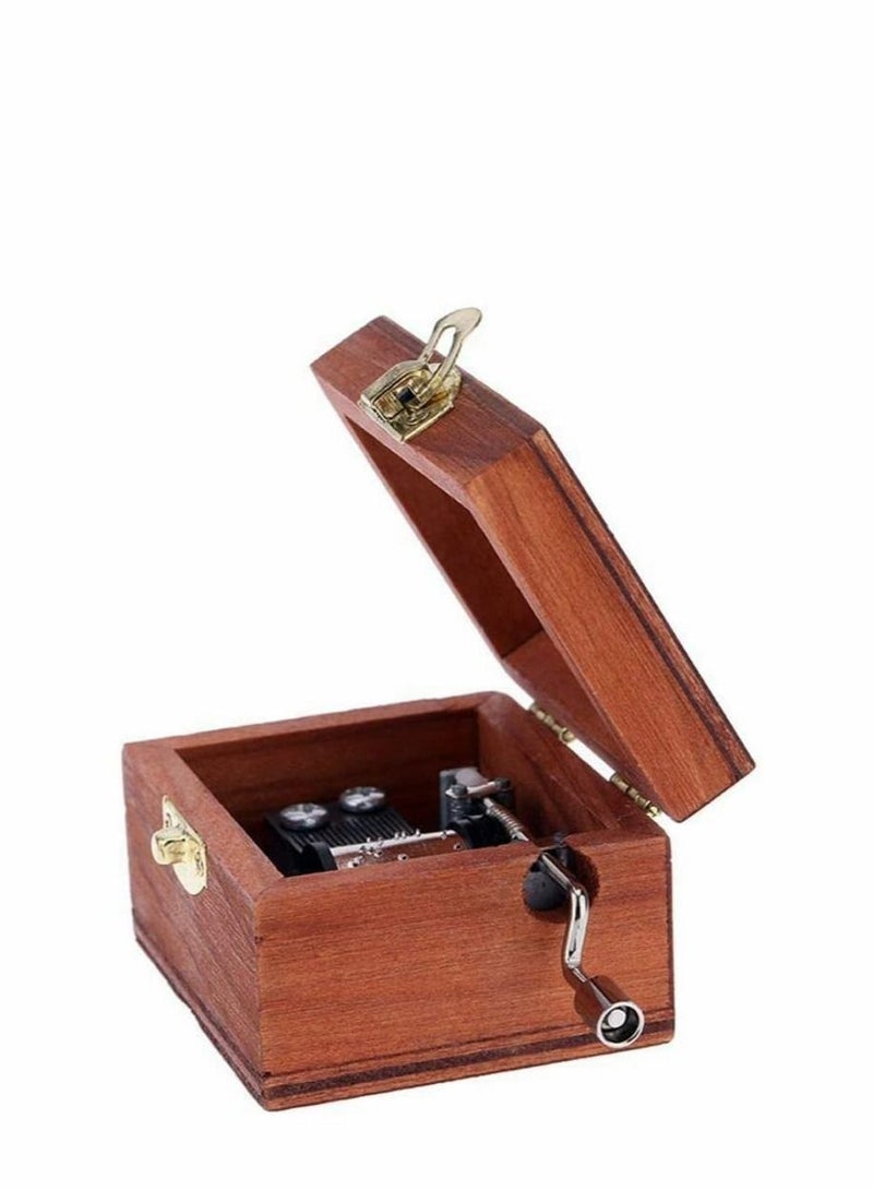 Music Box Wooden Toy for Toddlers Hand Cranked Engraved Music Gift for Girls Boys Fun Birthday for Girlfriend Children Babies Toys Gift Pony Pattern  - Image 3