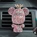 RISDORAY Pink Car Accessories Bling Crystal Bear Car Air Freshener With Vent ClipRhinestone Aesthetic Car Decor Interior Decoration - Image 2