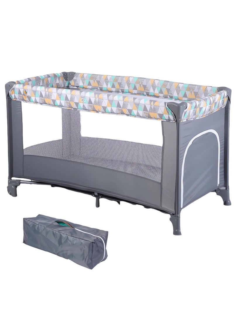 Gonice Multifunctional Portable Crib Foldable Double-Layer Mobile Children's Play Bed  - Image 1