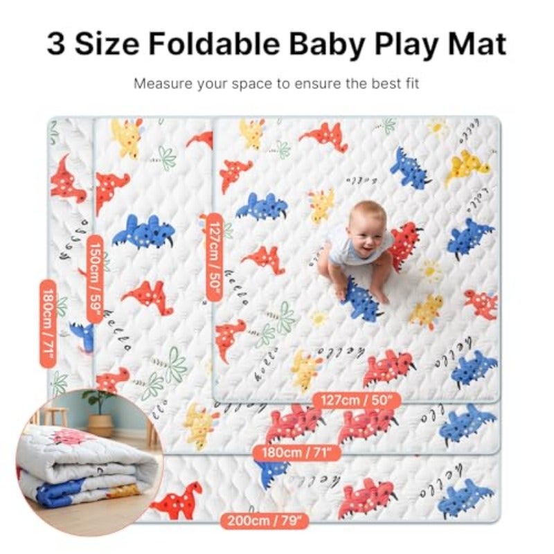 LIWEGHT Baby Play Mat Palymat Foldable Crawling Pad Foldable Waterproof Portable for Outdoor and Travel for Infants Babies Toddlers - Image 4