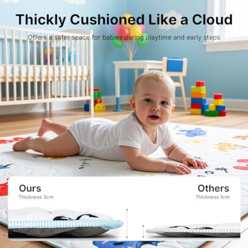 LIWEGHT Baby Play Mat Palymat Foldable Crawling Pad Foldable Waterproof Portable for Outdoor and Travel for Infants Babies Toddlers - Image 3