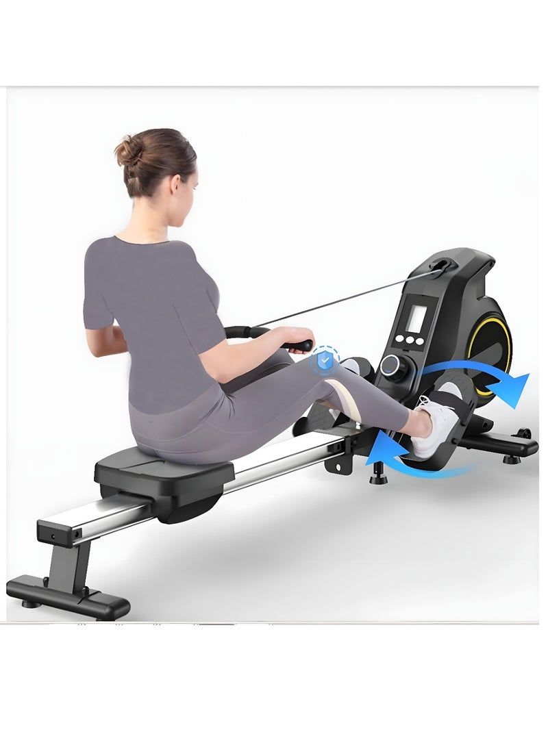 ALCOACH Rowing Machines Magnetic Control Folding Rowing Machine Home Sports Indoor Silent Reluctance Rowing Device Rowing Aerobic Fitness Equipment Rower Machine for Home - Image 4