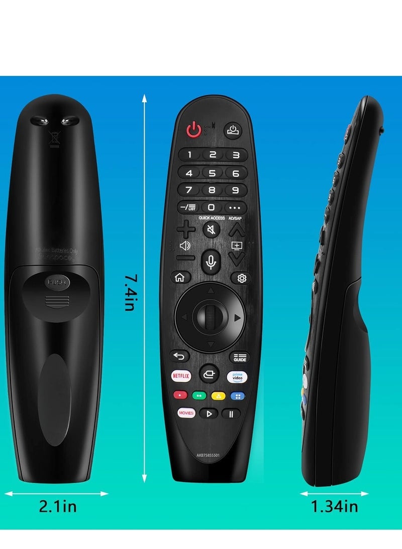 PopZa AN-MR20GA AN-MR19BA AKB75855501 Replacement Magic Remote Control for LG Smart TVs – With Shortcut Buttons (No Voice or Pointer Function) – Includes Battery - Image 3