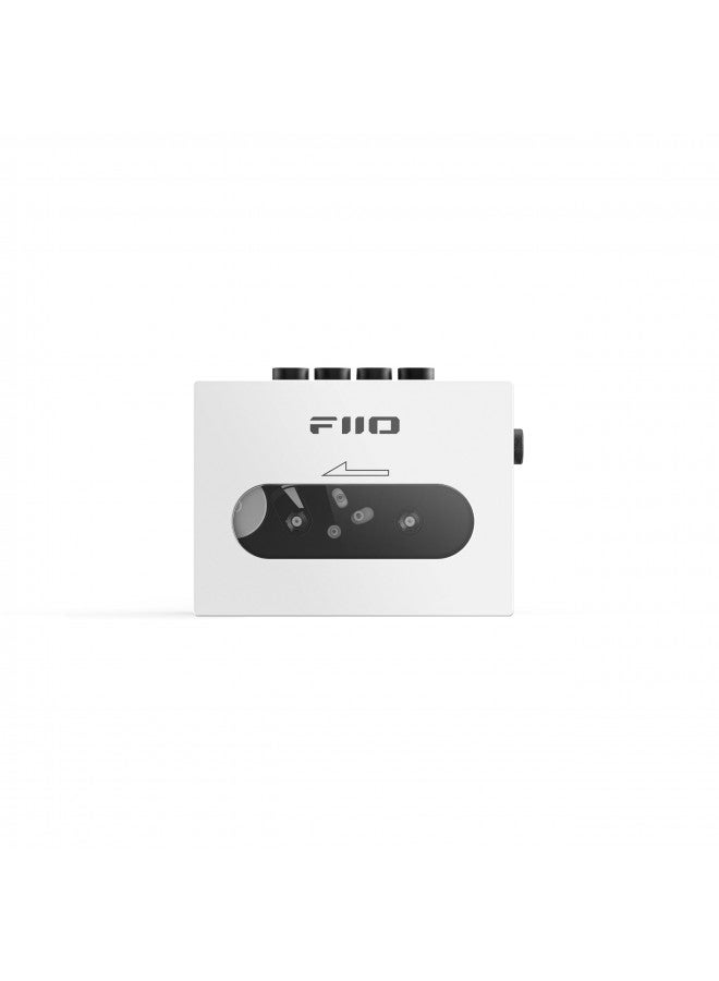 FiiO CP13 Portable Cassette Tape Player with 3.5mm Earphone Jack, Ultra-Low Wow&Flutter, Powered by Type-C or Lithium Battery (White and Black) - Image 1