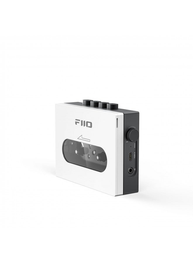 FiiO CP13 Portable Cassette Tape Player with 3.5mm Earphone Jack, Ultra-Low Wow&Flutter, Powered by Type-C or Lithium Battery (White and Black) - Image 2