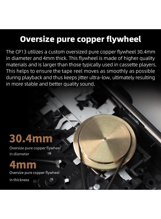 FiiO CP13 Portable Cassette Tape Player with 3.5mm Earphone Jack, Ultra-Low Wow&Flutter, Powered by Type-C or Lithium Battery (White and Black) - Image 4