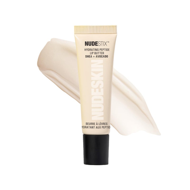 Nudestix Hydrating Peptide Lip Butter â€“ Glossy Lip Balm with Avocado, Shea Butter & 2% Peptides for Hydration & Plumping | Clean, Vegan & Cruelty-Free - Clear Gloss - Image 1