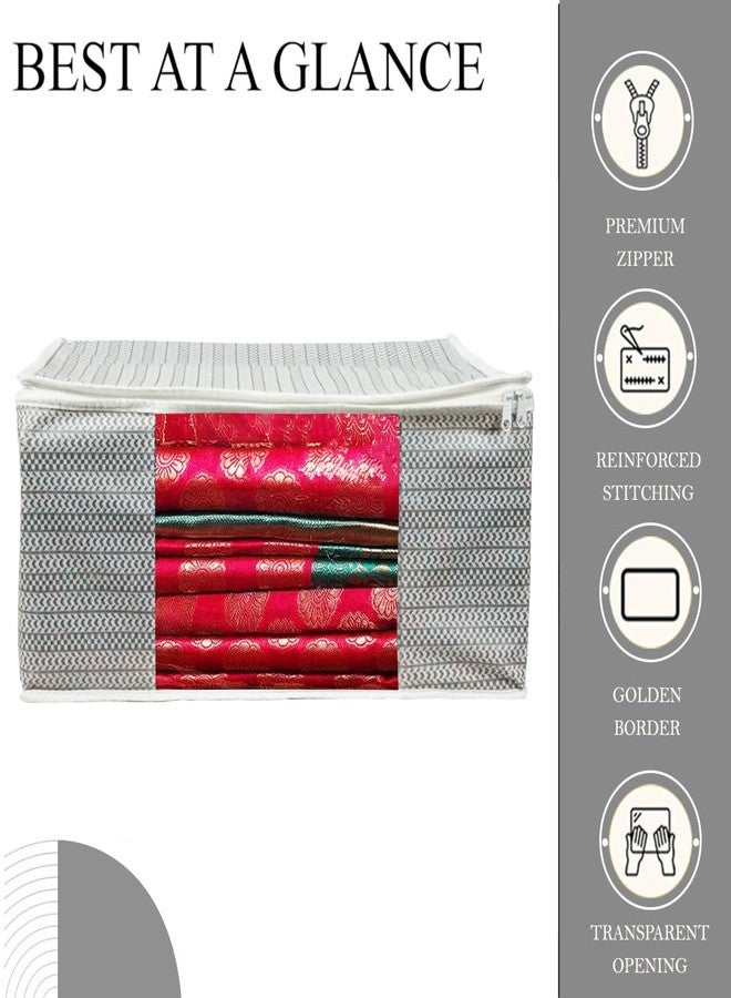 SHAPING FABRIC Garment Cover Non-Woven 90 GSM with Transparent Window & Double Metal Zipper - Pack of 1 | Dustproof Clothes Storage Bag for Sarees, Suits, Jackets, Shirts SBXLRL152493517524148525809 - Image 4