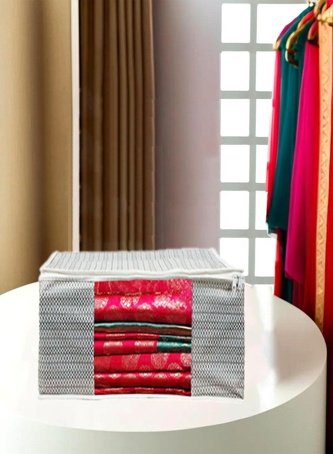 SHAPING FABRIC Garment Cover Non-Woven 90 GSM with Transparent Window & Double Metal Zipper - Pack of 1 | Dustproof Clothes Storage Bag for Sarees, Suits, Jackets, Shirts SBXLRL152493517524148525809 - Image 1