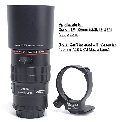 iShoot Metal Tripod Mount Ring D (B) Lens Collar Support Holder Bracket for Canon EF 100mm f/2.8L Macro is USM Lens, Replaces Canon Tripod Mount Ring D (B) - Image 4