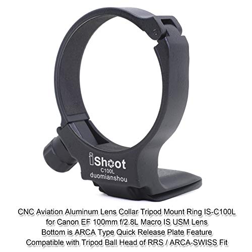 iShoot Metal Tripod Mount Ring D (B) Lens Collar Support Holder Bracket for Canon EF 100mm f/2.8L Macro is USM Lens, Replaces Canon Tripod Mount Ring D (B) - Image 2
