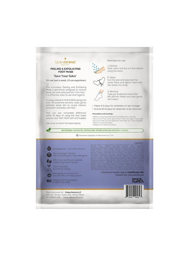 LuxaDerme Peeling & Exfoliating Foot Mask For Baby Soft Feet | Removes Dry Skin & Hard Calluses | Hydrates Dry Feet (Pack Of 1)  - Image 2