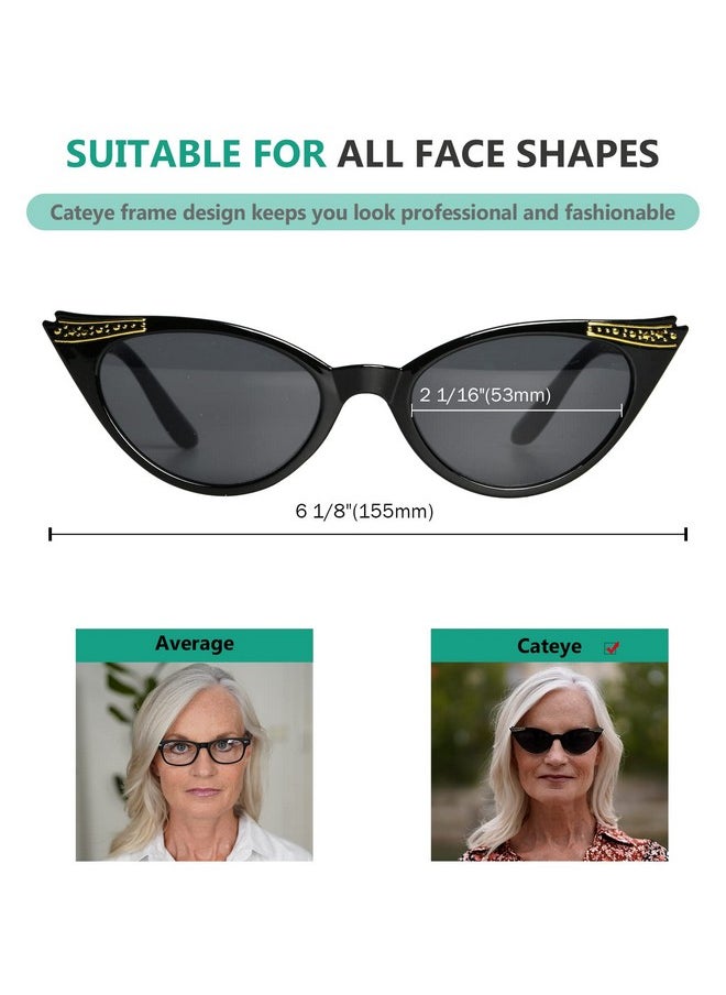 Eyekepper - Cateyes Womens Sunglasses (Grey Lens, 0.00) - Image 1