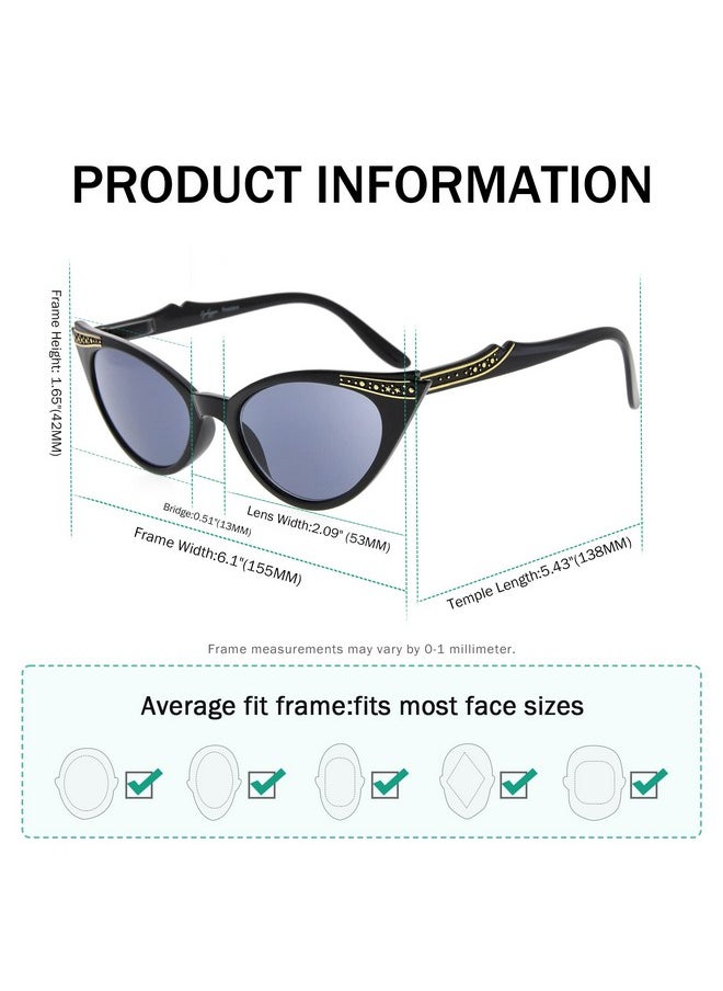 Eyekepper - Cateyes Womens Sunglasses (Grey Lens, 0.00) - Image 1